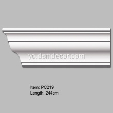 Nla Iwon Plain Polyurethane ohun ọṣọ Cornice Molding